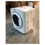 Panda 2.6 cu.ft. 120-Volt White Compact Portable Electric Laundry Dryer side dent on back see pictures