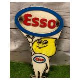 Heavy Cast Iron Esso Plaque 11 Tall