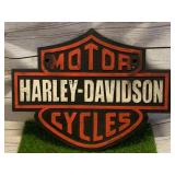 Cast Iron Harley-Davidson Sign Plaque 13 Wide