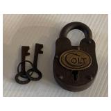 Colt Padlock with Two Working Keys