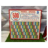 Antique Punch Board (Never Used) New Old Stock