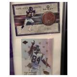 Autographed Randy Moss Framed Jersey & Cards 18 X 24