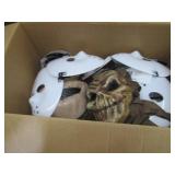 Box of Halloween Masks & Yard Signs...