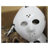 Box of Halloween Masks & Yard Signs...