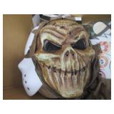 Box of Halloween Masks & Yard Signs...