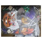 Box of Halloween Masks & Yard Signs...