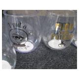 6 Plastic 16 oz Halloween Wine Glas...