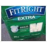 2- 20 ct FitRight Extra Briefs Medi...