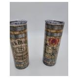 2 JACK DANIEL AND CROWN ROYAL TUMBLERS