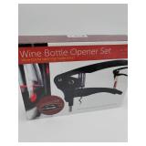 STAG DECANTER SET WITH 2 STAG GLASSES AND WINE BOTTLE OPENER SET