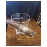 LUXURY BAR SET... 2 CIGAR HOLDER WHISKEY GLASSES