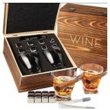 LUXURY BAR SET... 2 CIGAR HOLDER WHISKEY GLASSES
