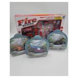 FIRE RECUE SET WITH 3 DINOSAUR SETS