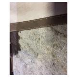 COWHIDE FLAP CANVAS BACKPACK PURSE