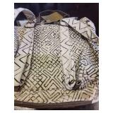 COWHIDE FLAP CANVAS BACKPACK PURSE