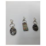 3 KEYCHAINS WITH CLIPS