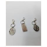 3 KEYCHAINS WITH CLIPS