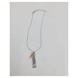 SILVER FAITH NECKLACE WITH GOLD WING PENDANT