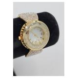 GOLD WATCH WITH RHINESTONES