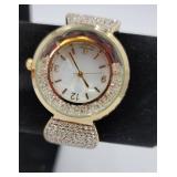 GOLD WATCH WITH RHINESTONES