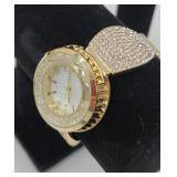 GOLD WATCH WITH RHINESTONES