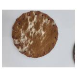 SET OF 4 COWHIDE COASTERS