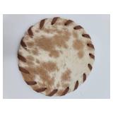 SET OF 4 COWHIDE COASTERS