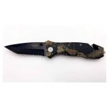 CAMOUFLAGE KNIFE WITH GLASS BREAKER