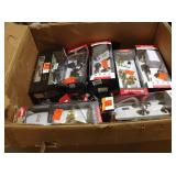 Gaylord with assorted Door knobs and hardware various models and conditions see pictures