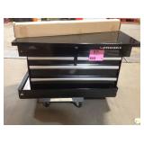 Husky  33 in 4-Drawer Mechanics Cart with Extended Side Table and Bottle Tray open box customer returns see pictures
