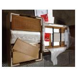 Home Decorators Marsden 2 Drawer Patina Finish Nightstand (24 in W. X 28 in H.) customer returns see pictures