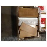 Home Decorators Marsden 2 Drawer Patina Finish Nightstand (24 in W. X 28 in H.) customer returns see pictures