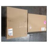 Home Decorators Marsden 2 Drawer Patina Finish Nightstand (24 in W. X 28 in H.) customer returns see pictures