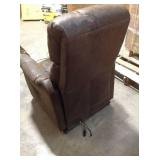 37 in. Width Big and Tall Brown Faux Leather Lift Recliner see pictures