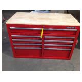 Husky 46 in. W x 24.5 in. D 9-Drawer Gloss Red Deep Tool Chest Mobile Workbench