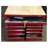 Husky 46 in. W x 24.5 in. D 9-Drawer Gloss Red Deep Tool Chest Mobile Workbench