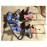 Salvage lot of assorted snowblowers for parts see pictures