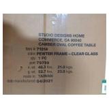 Camber Oval Coffee Table not used see pictures
