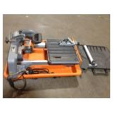 Ridgid 12 Amp Corded 8 in. Tile Saw missing stand used in working condition see pictures
