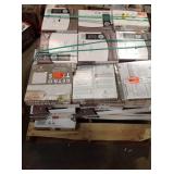 Pallet with 40 Cases of Traffic Master Red Oak Parquet 12 in. x 12 in. Peel and Stick Vinyl Tile Flooring (30 sq. ft. / case) see pictures