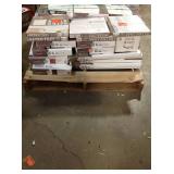 Pallet with 40 Cases of Traffic Master Red Oak Parquet 12 in. x 12 in. Peel and Stick Vinyl Tile Flooring (30 sq. ft. / case) see pictures