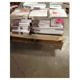 Pallet with 40 Cases of Traffic Master Red Oak Parquet 12 in. x 12 in. Peel and Stick Vinyl Tile Flooring (30 sq. ft. / case) see pictures