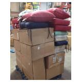 Pallet with assorted Outdoor Patio Cushions various models and colors not used customer returns see pictures