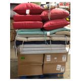 Pallet with assorted Outdoor Patio Cushions various models and colors not used customer returns see pictures