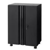 Husky Regular Duty Welded 24-Gauge Steel 2-Door Garage Base Cabinet in Black (24 in. W x 33 in. H x 16 in. D) not used see pictures