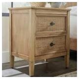Home Decorators Marsden 2 Drawer Patina Finish Nightstand (24 in W. X 28 in H.) customer returns see pictures