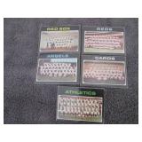 54. 5 1971 Topps Team Cards...