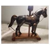 Vintage Figural Copper Horse Table Lamp