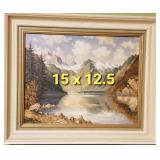 Original Oil on Board Landscape Art Konigssee Lake, signed