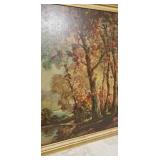 Vintage Framed Print on Cardboard ~ Shady Nook